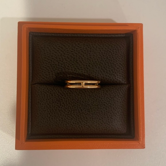 💍HERMÈS $1,400 Ariane Wedding Band 18K Rose Gold 48 size 4.5 - Picture 6 of 16